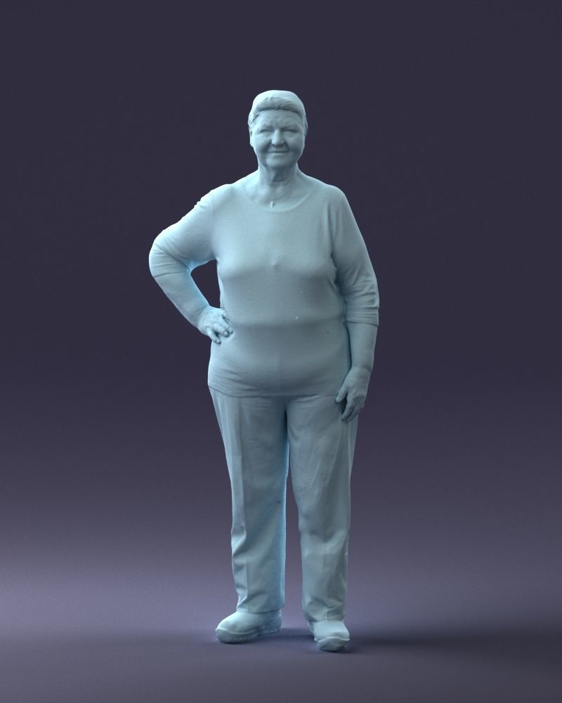 Old woman 1722 3d print ready 3D print model_1