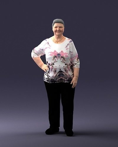 Old woman 1722 3d print ready 3D print model