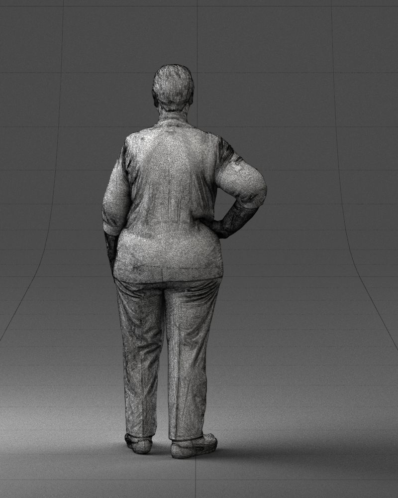 Old woman 1722 3d print ready 3D print model_11