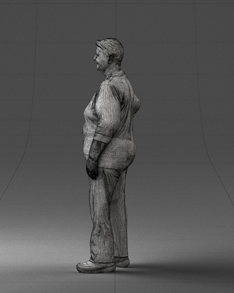 Old woman 1722 3d print ready 3D print model_14