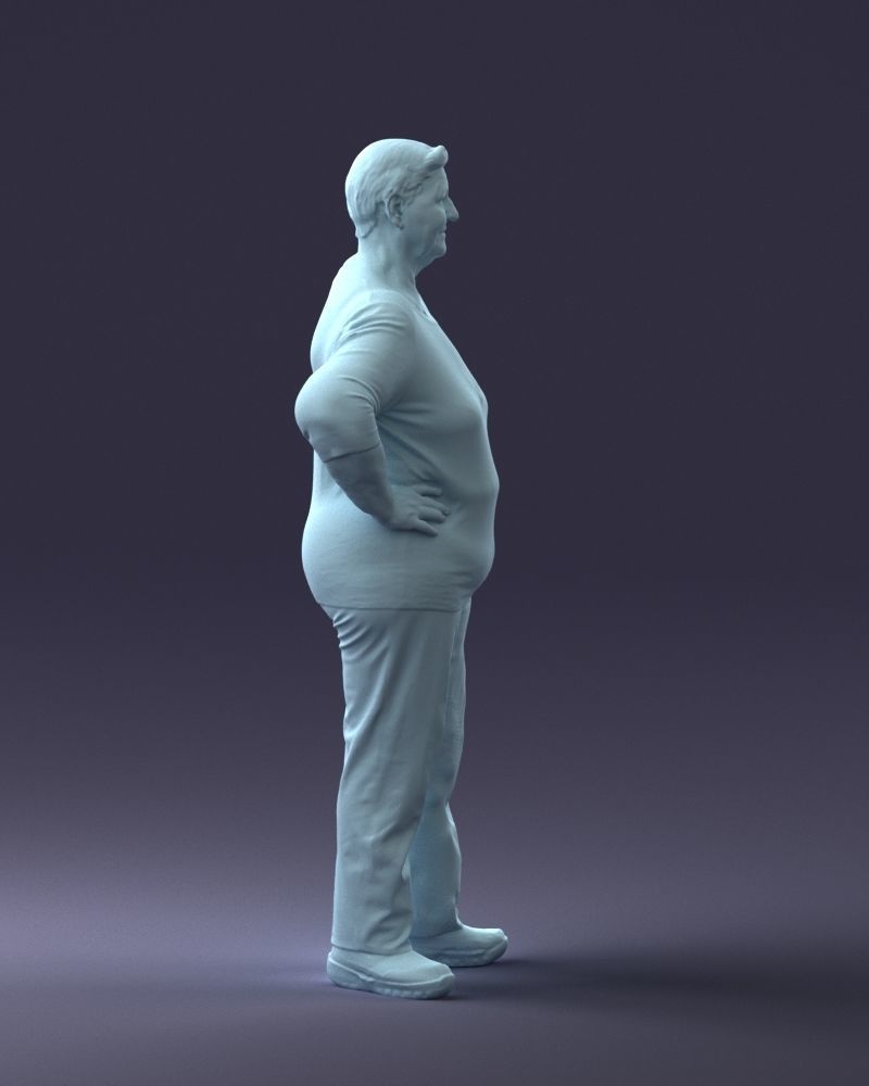 Old woman 1722 3d print ready 3D print model_7