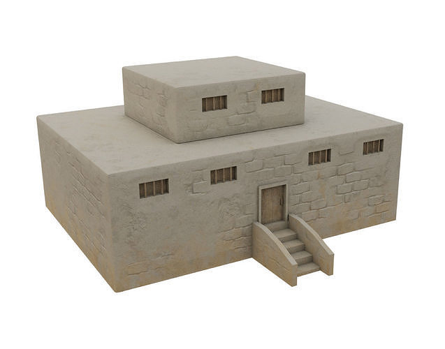 Egyptian House 02 Low-poly 3D model
