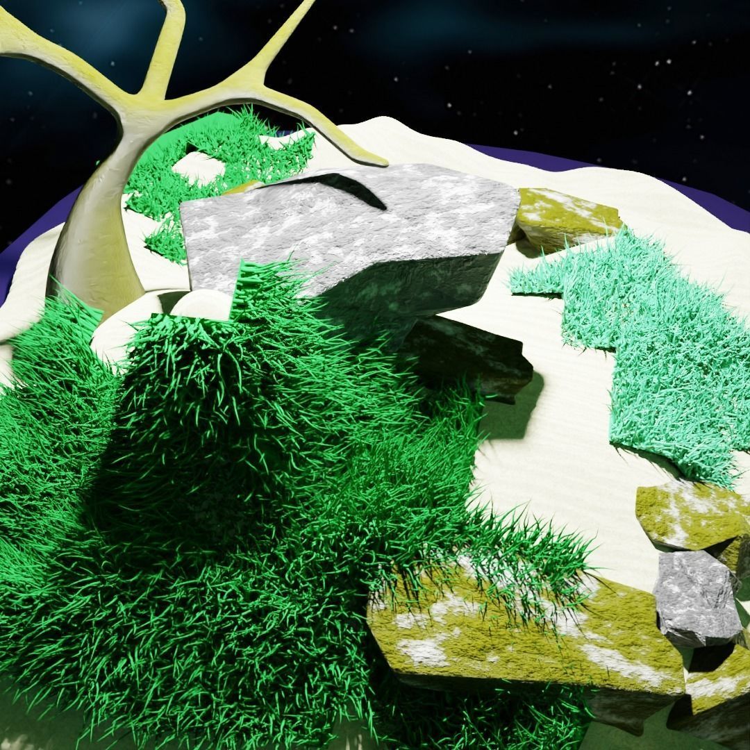 Flying Land 3D model_1