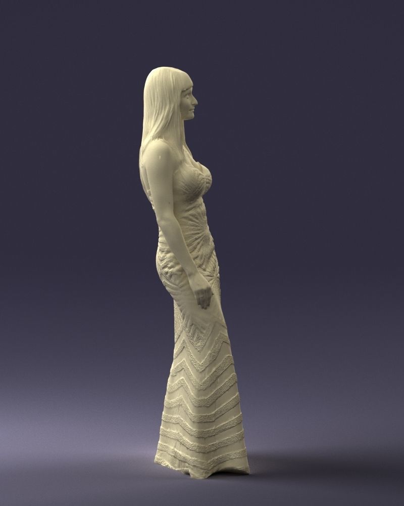000026 golden dress 0730 3dp 3D print model_7
