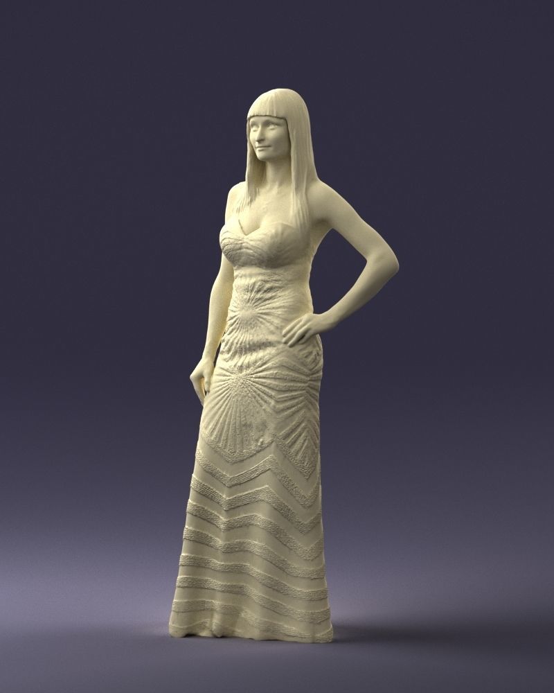 000026 golden dress 0730 3dp 3D print model_16