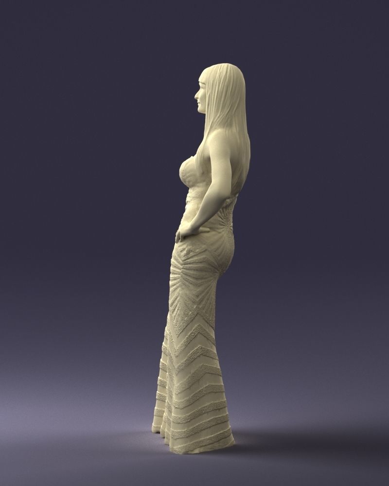 000026 golden dress 0730 3dp 3D print model_13