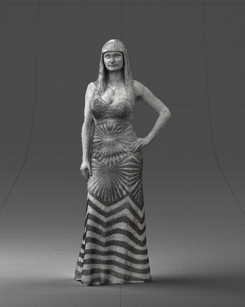 000026 golden dress 0730 3dp 3D print model_20