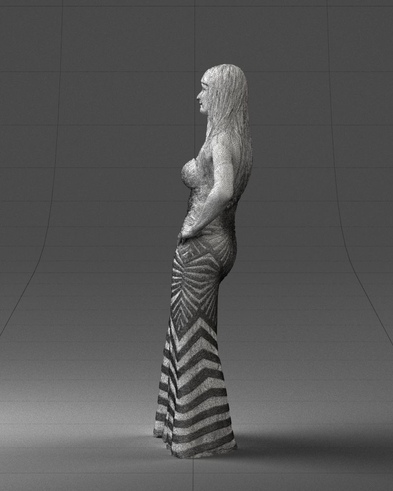 000026 golden dress 0730 3dp 3D print model_14