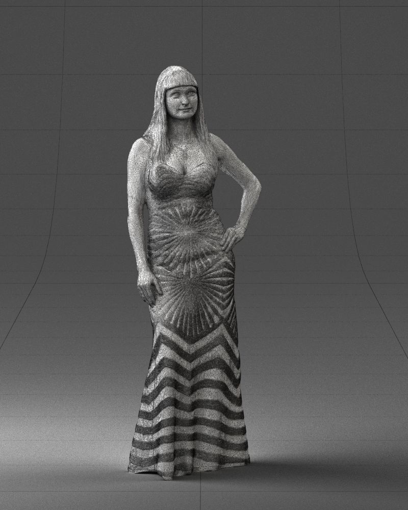 000026 golden dress 0730 3dp 3D print model_5