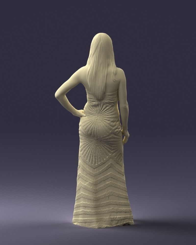 000026 golden dress 0730 3dp 3D print model_10