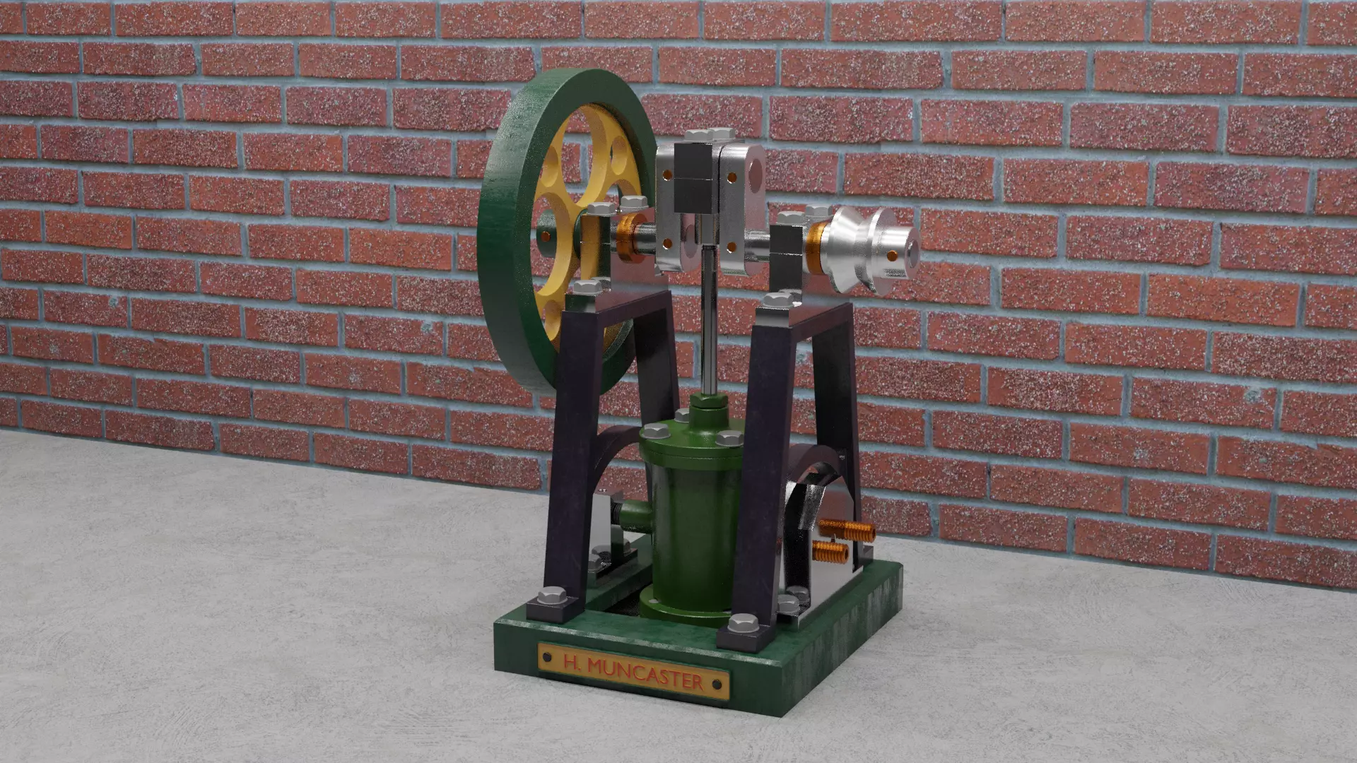 Double Acting Oscillating Steam Engine H Muncaster 3D model