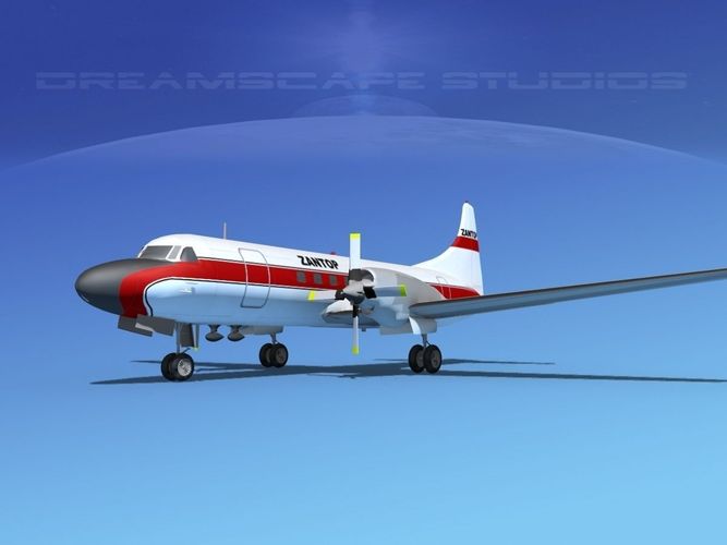 Convair CV-580 Zantop 3D model