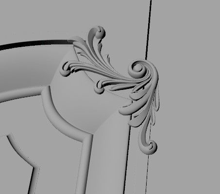 door High quality 3d models for processing on a cnc machine  3D model_5