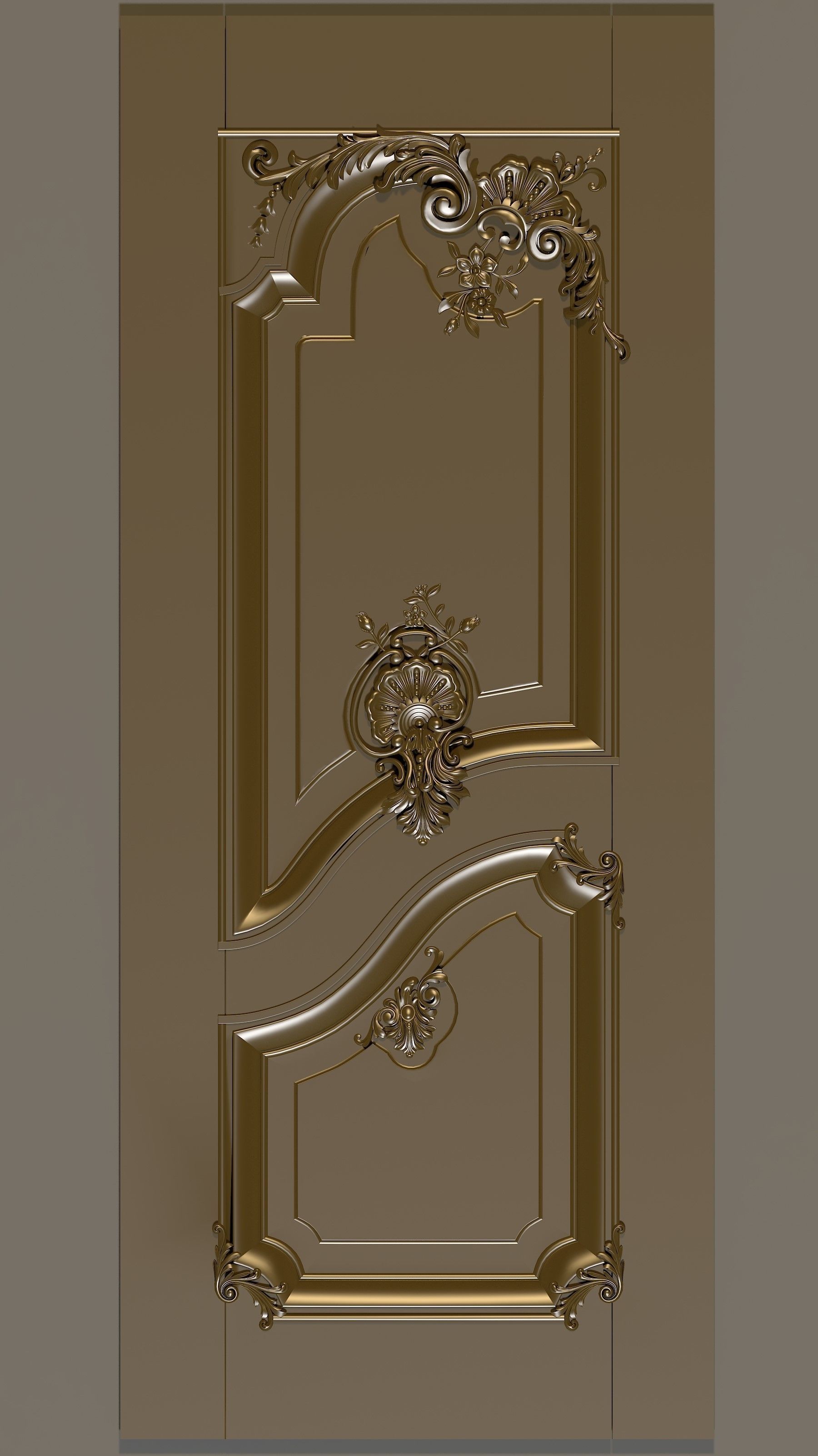 door High quality 3d models for processing on a cnc machine  3D model_1