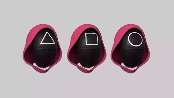 03 Squid Game Mask Collection - Character Design Fashion 