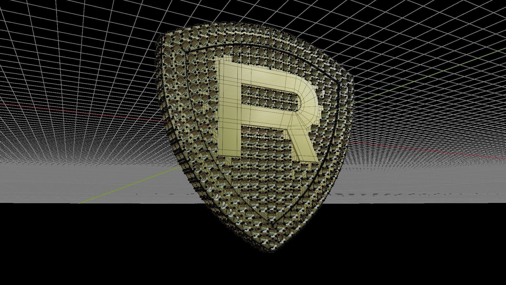 Iced Out Logo Pendant 3D model_1