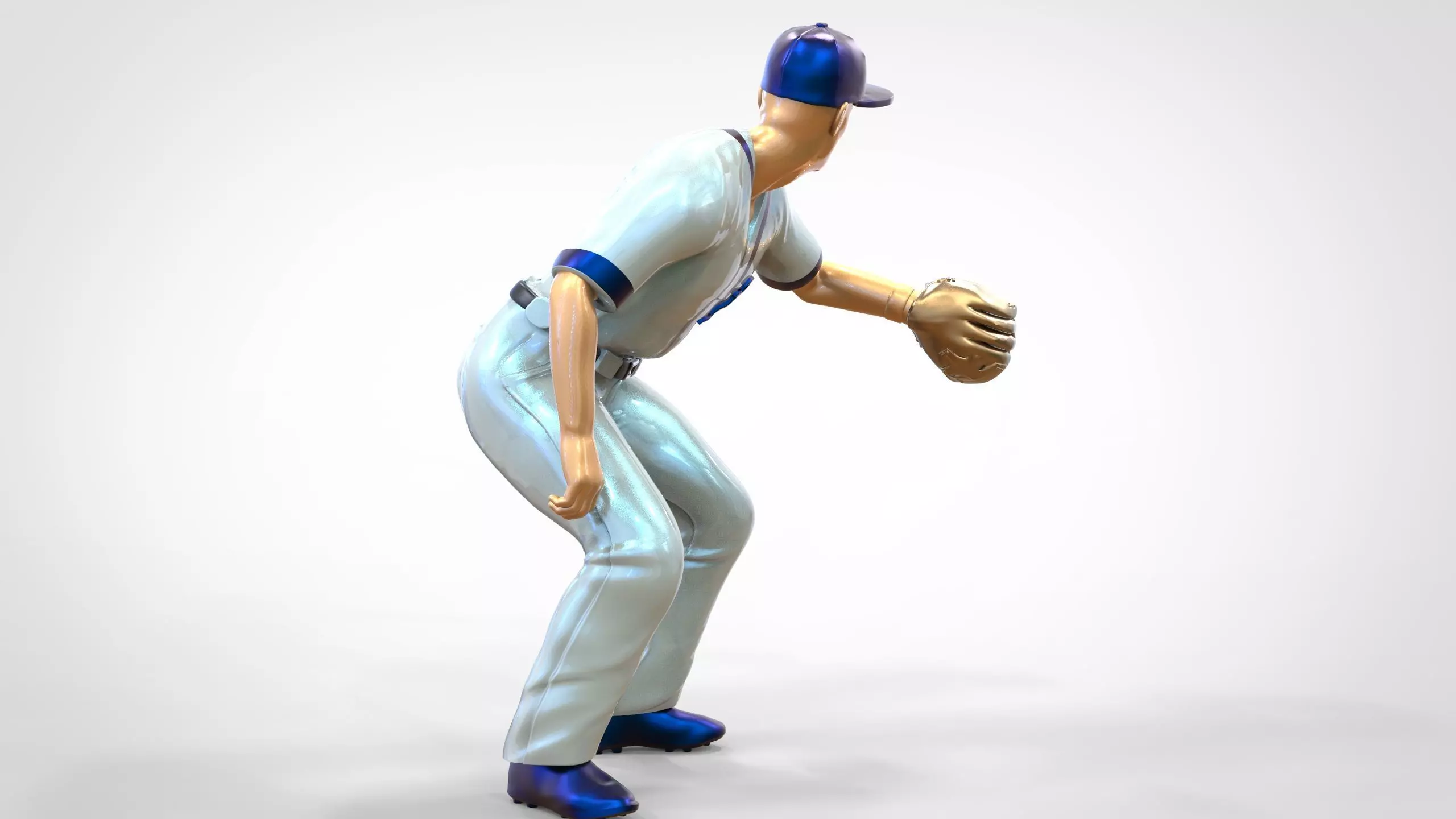 N3 Baseball player Center fielder 3D model 3D printable | CGTrader
