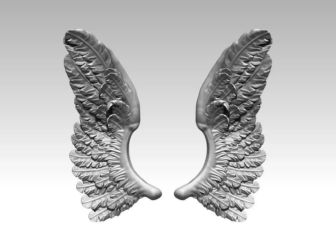 Wing Highpoly High Deatiled element part 3D print model
