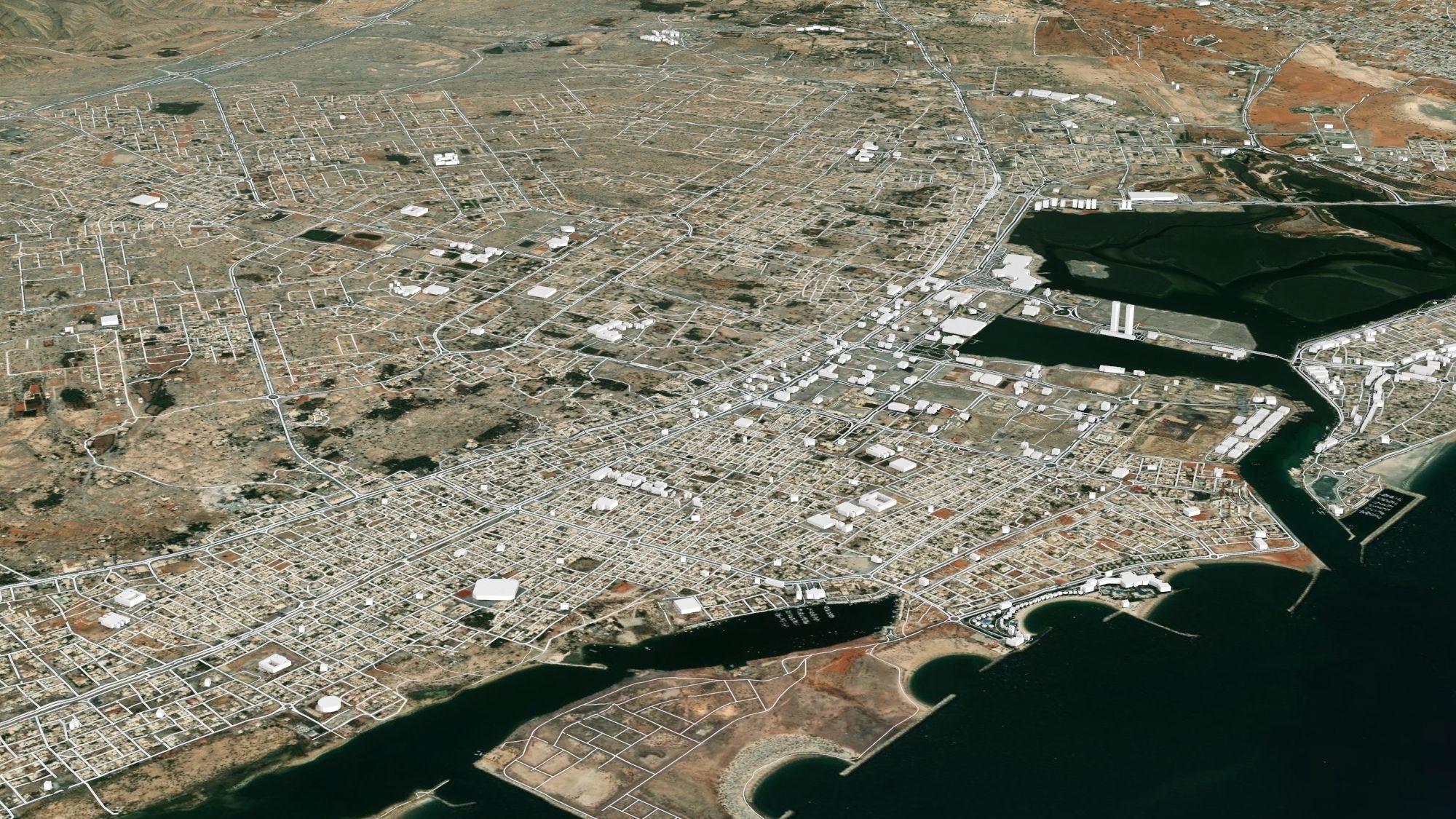 Cityscape Ras al-Khaimah United Arab Emirates 3D model_9