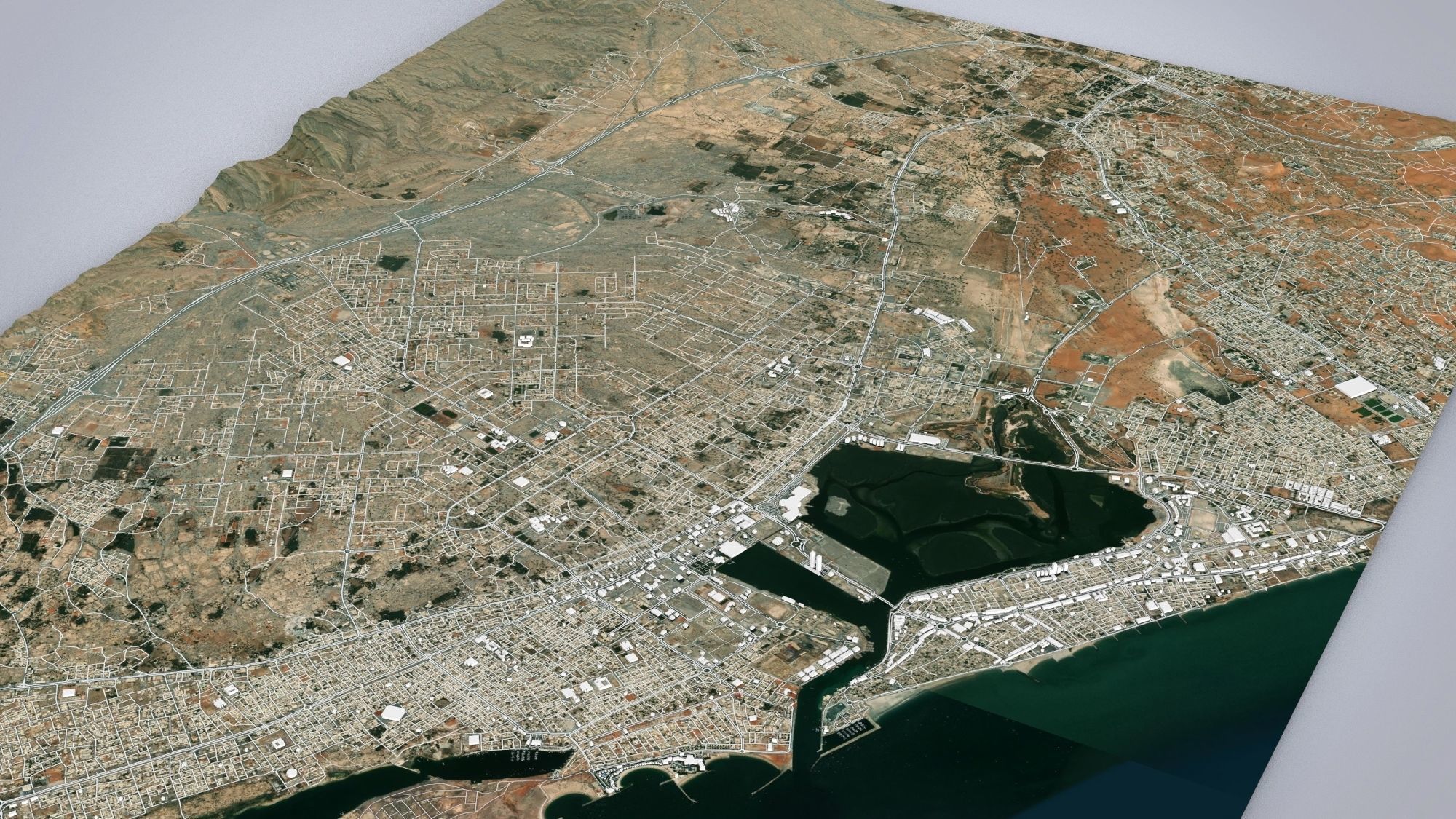 Cityscape Ras al-Khaimah United Arab Emirates 3D model_6