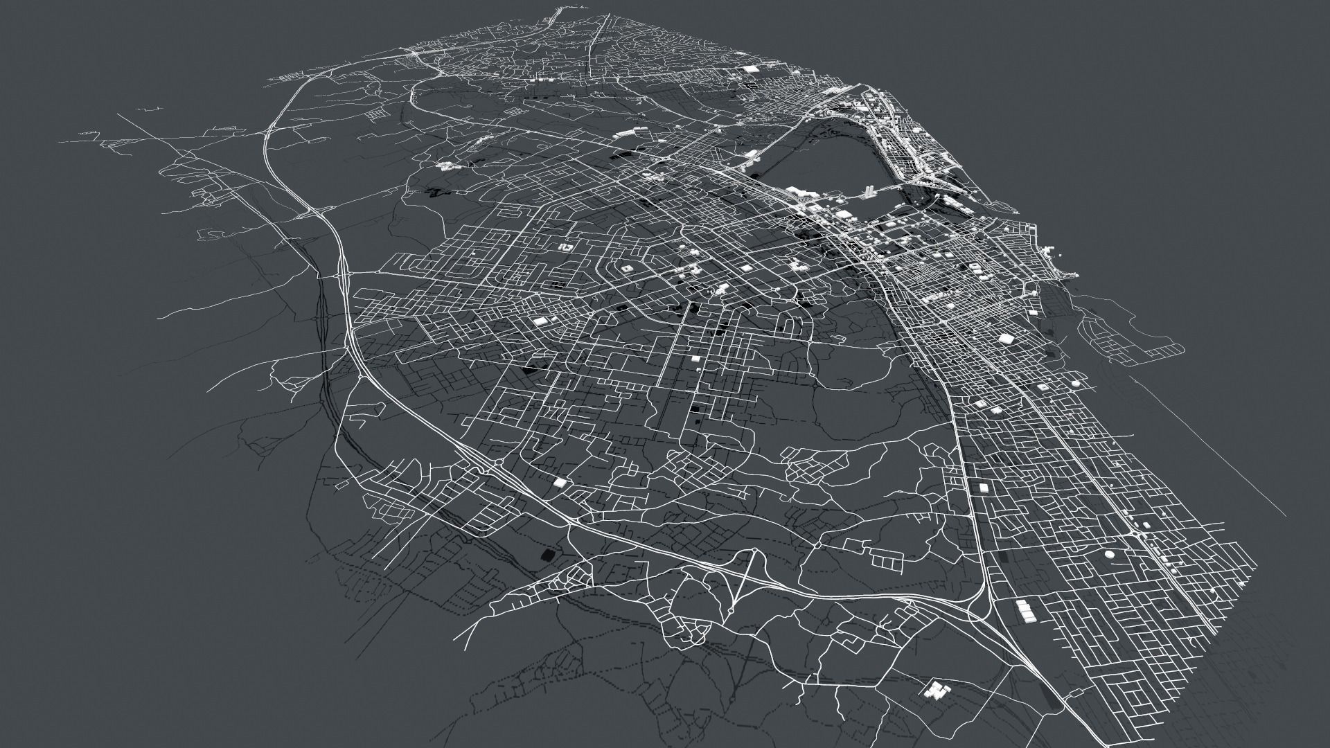 Cityscape Ras al-Khaimah United Arab Emirates 3D model_7