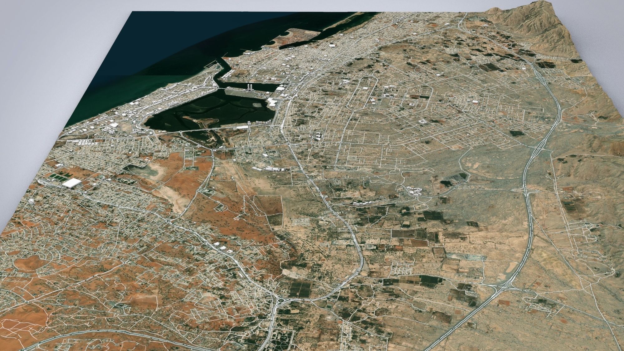 Cityscape Ras al-Khaimah United Arab Emirates 3D model_11