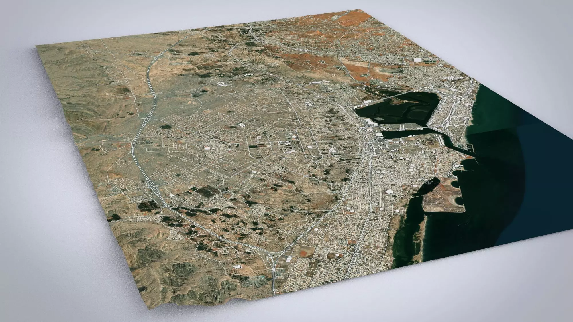 Cityscape Ras al-Khaimah United Arab Emirates 3D model_0