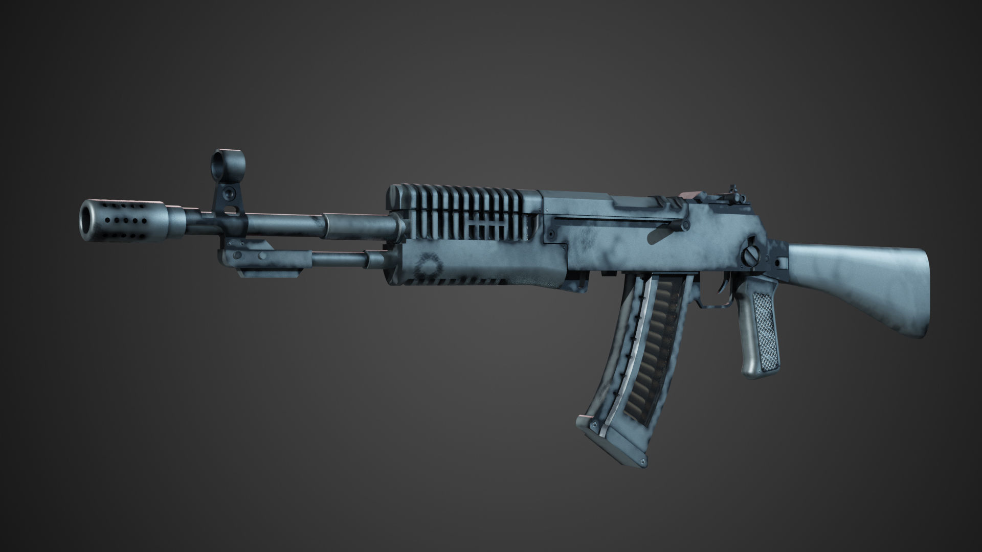 AN-94 Assault Riffle Low-poly 3D model_5