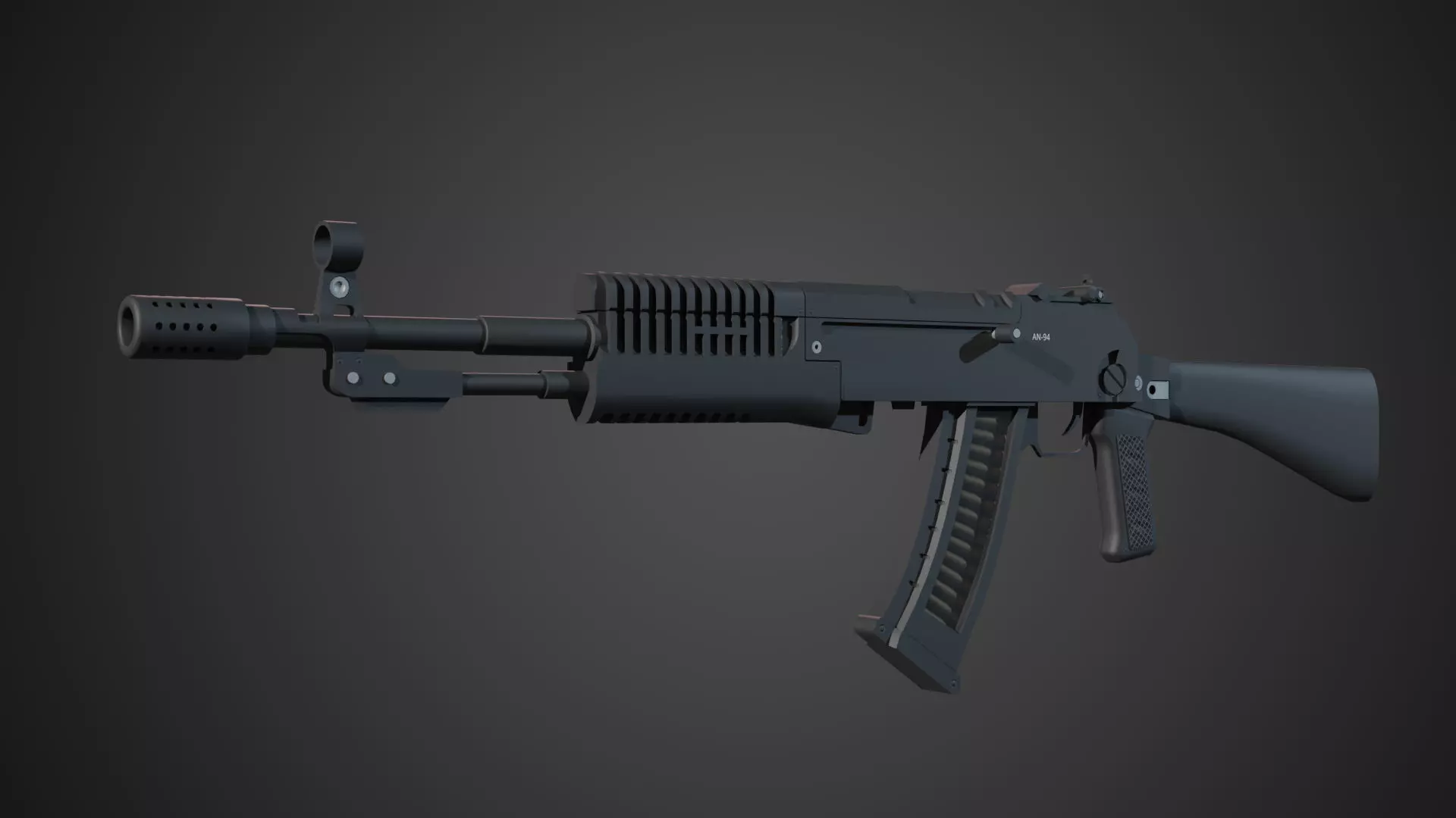 AN-94 Assault Riffle Low-poly 3D model_0