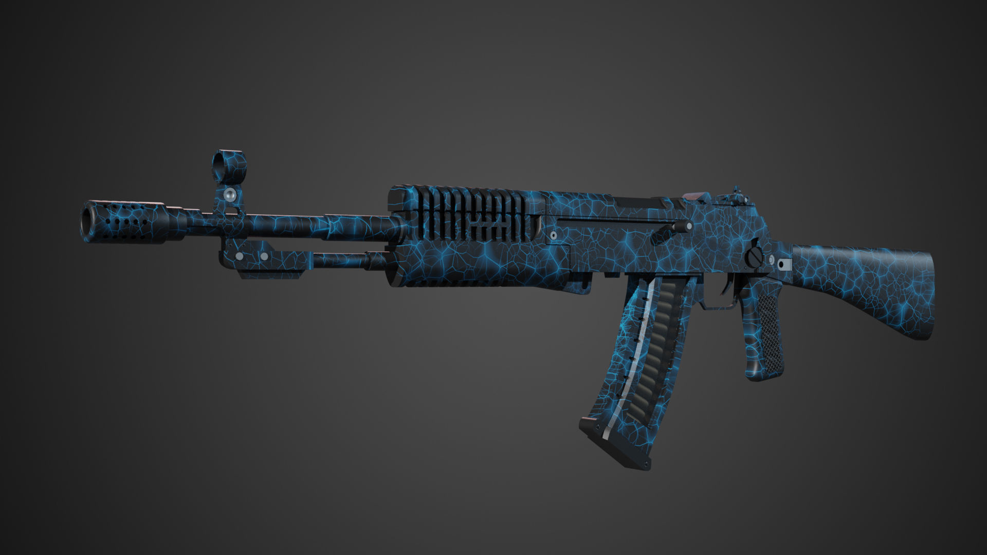 AN-94 Assault Riffle Low-poly 3D model_6