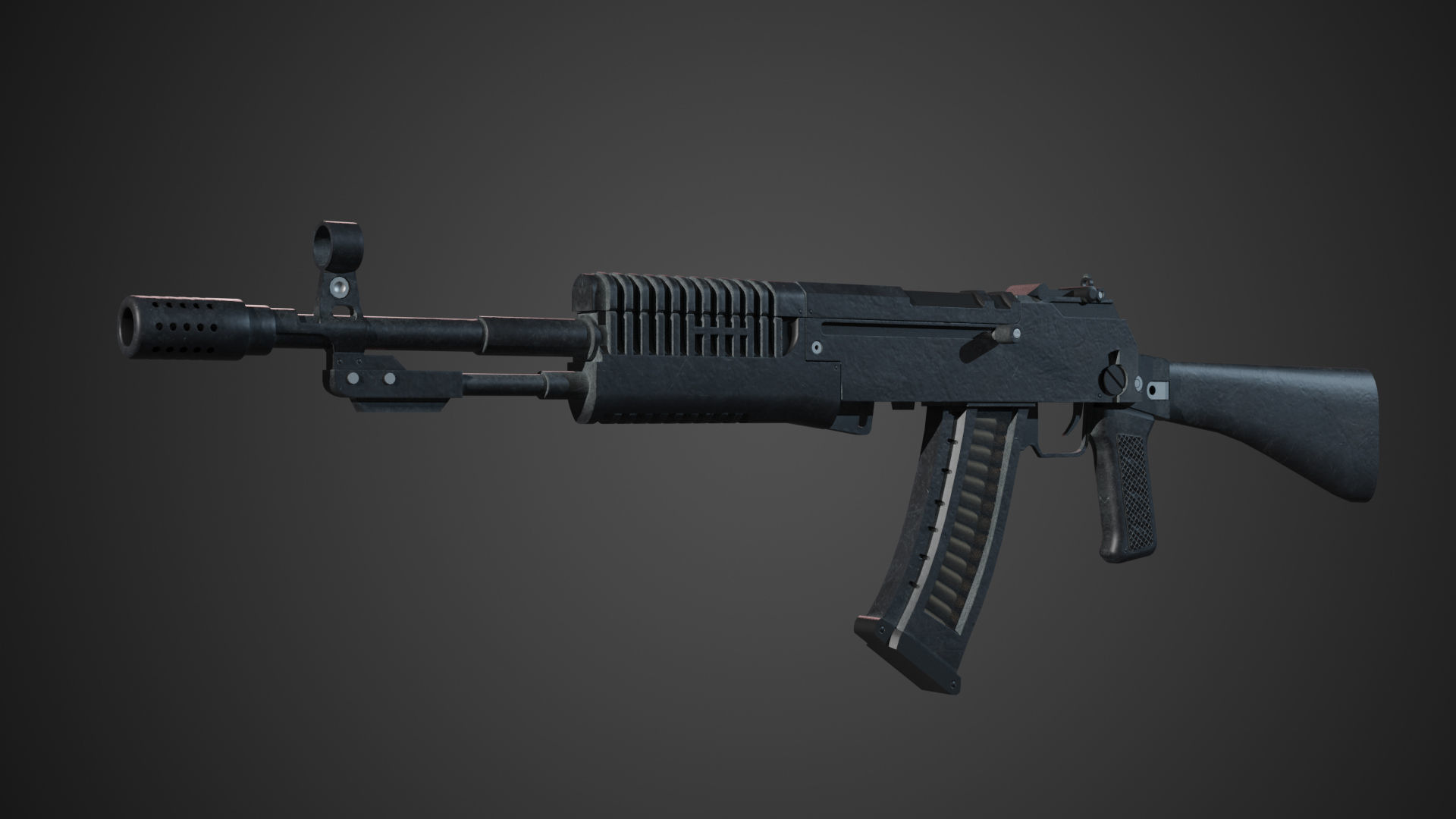 AN-94 Assault Riffle Low-poly 3D model_3