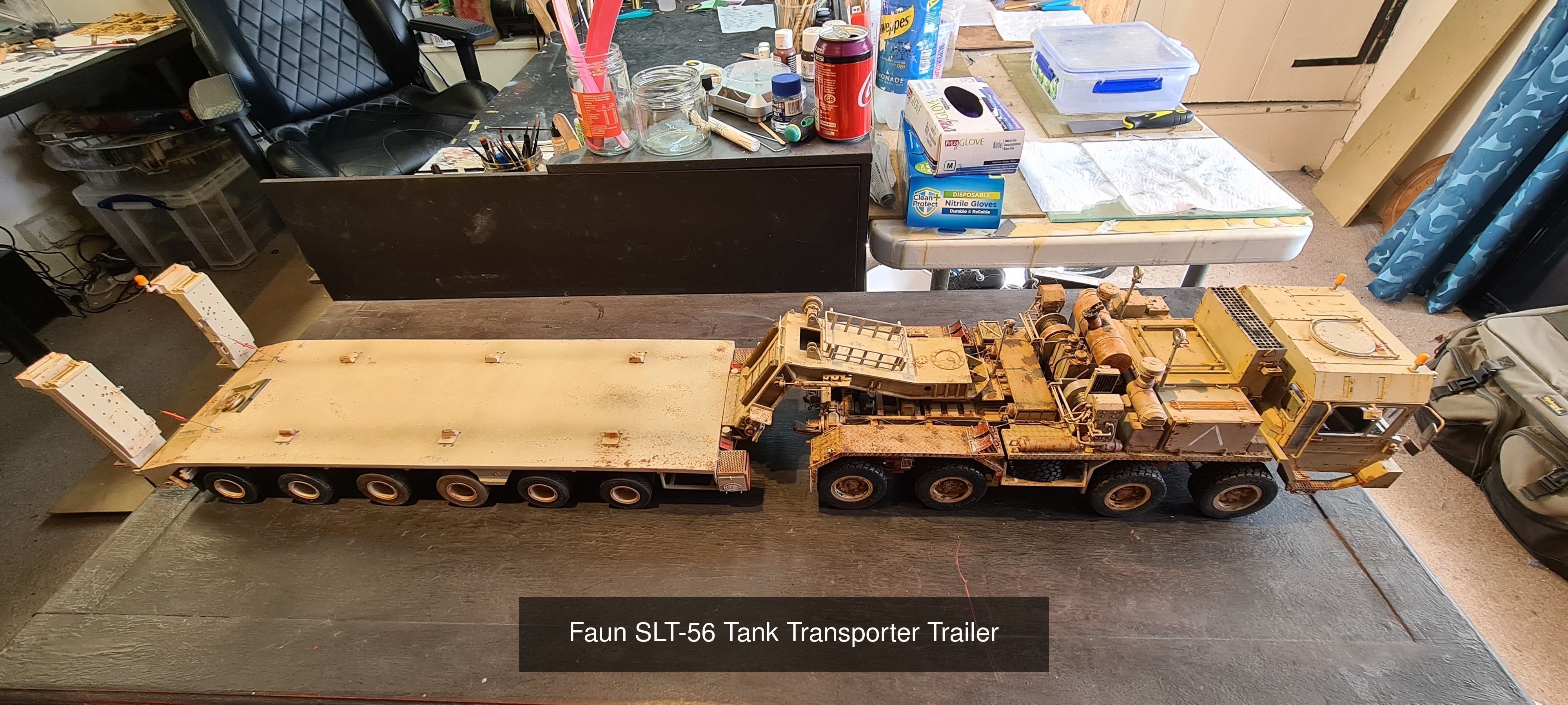 Faun SLT-56 tank transporter  3D Model Collection_2