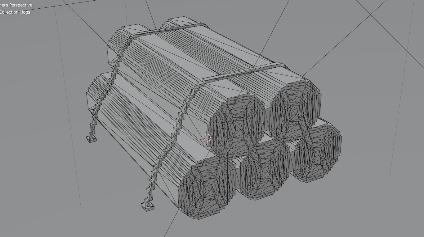 Voxel logs 3D model_4