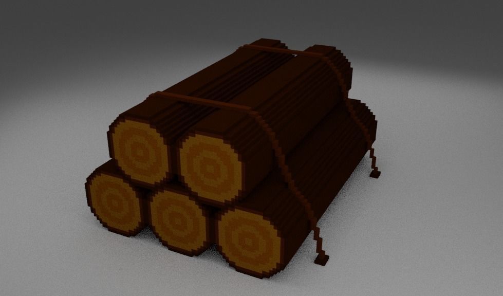 Voxel logs 3D model_2