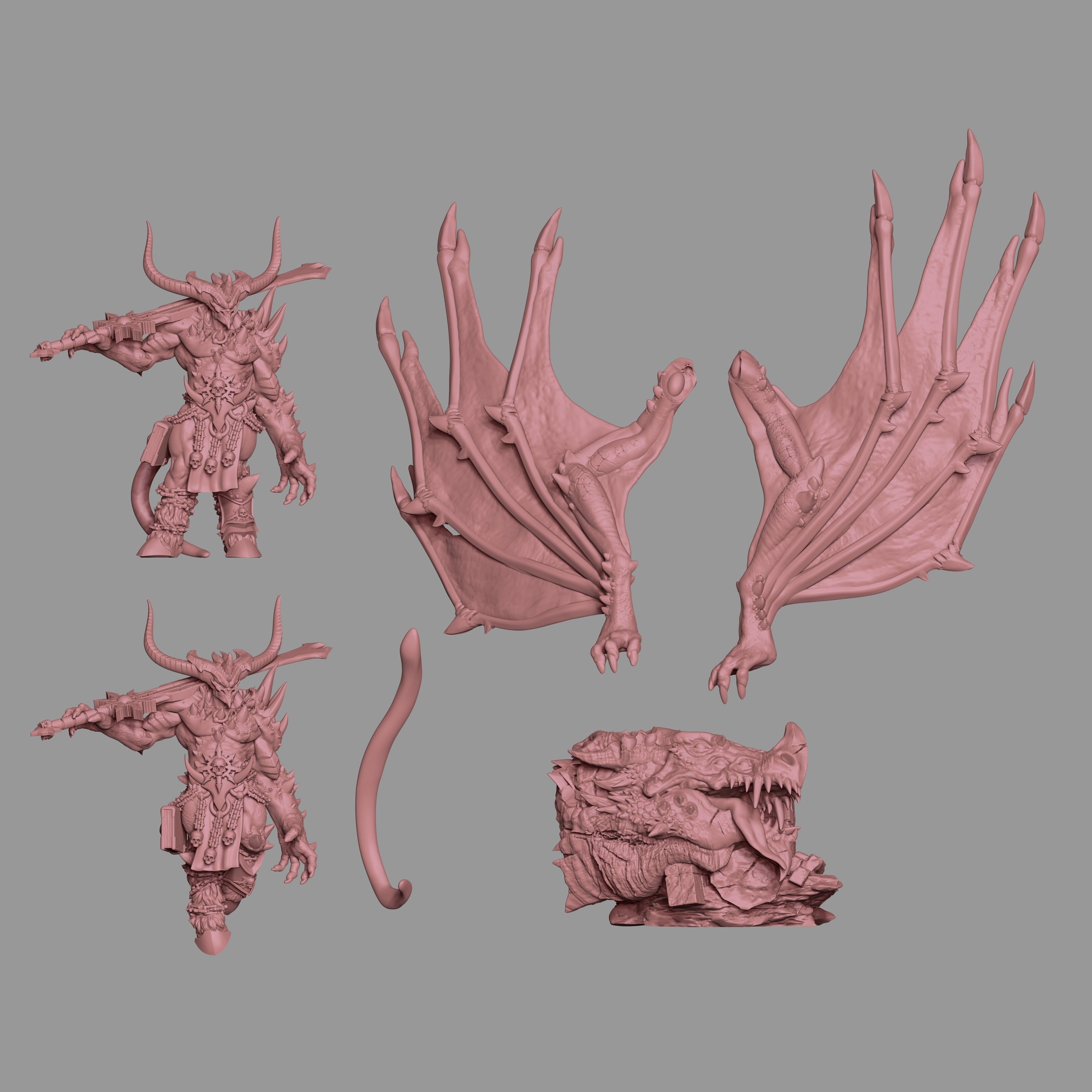 Alastor statue of demon 3D print model_2
