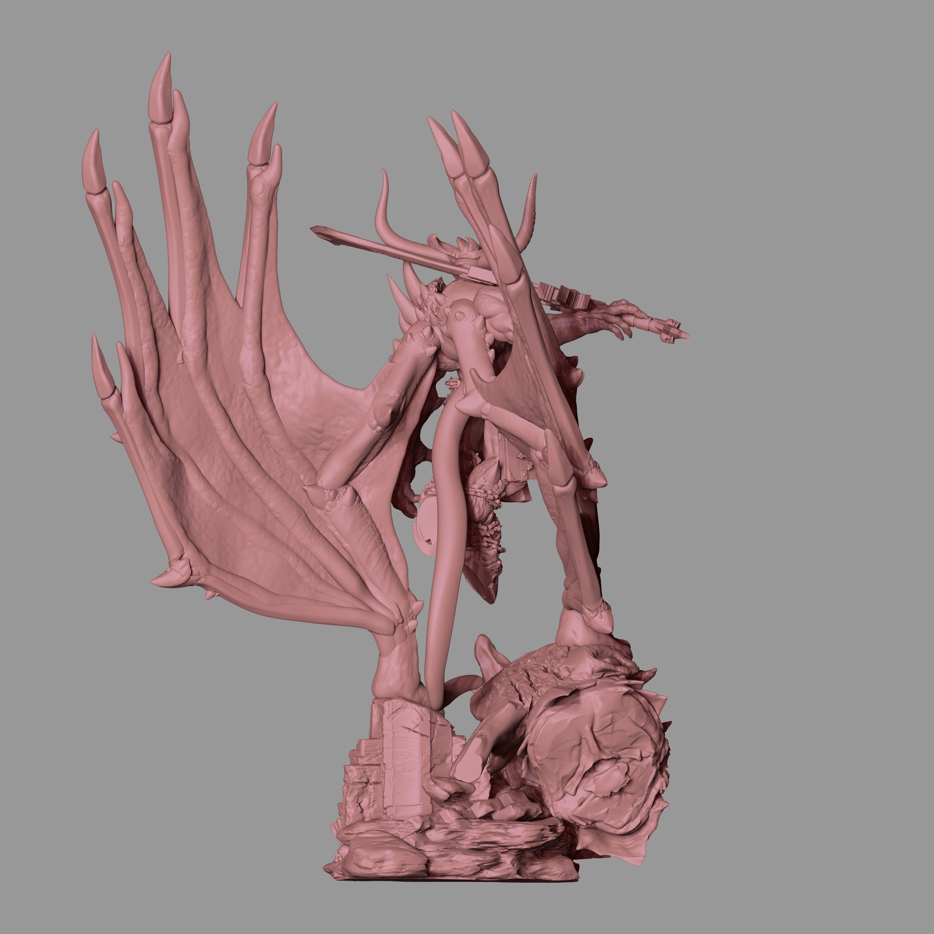 Alastor statue of demon 3D print model_5