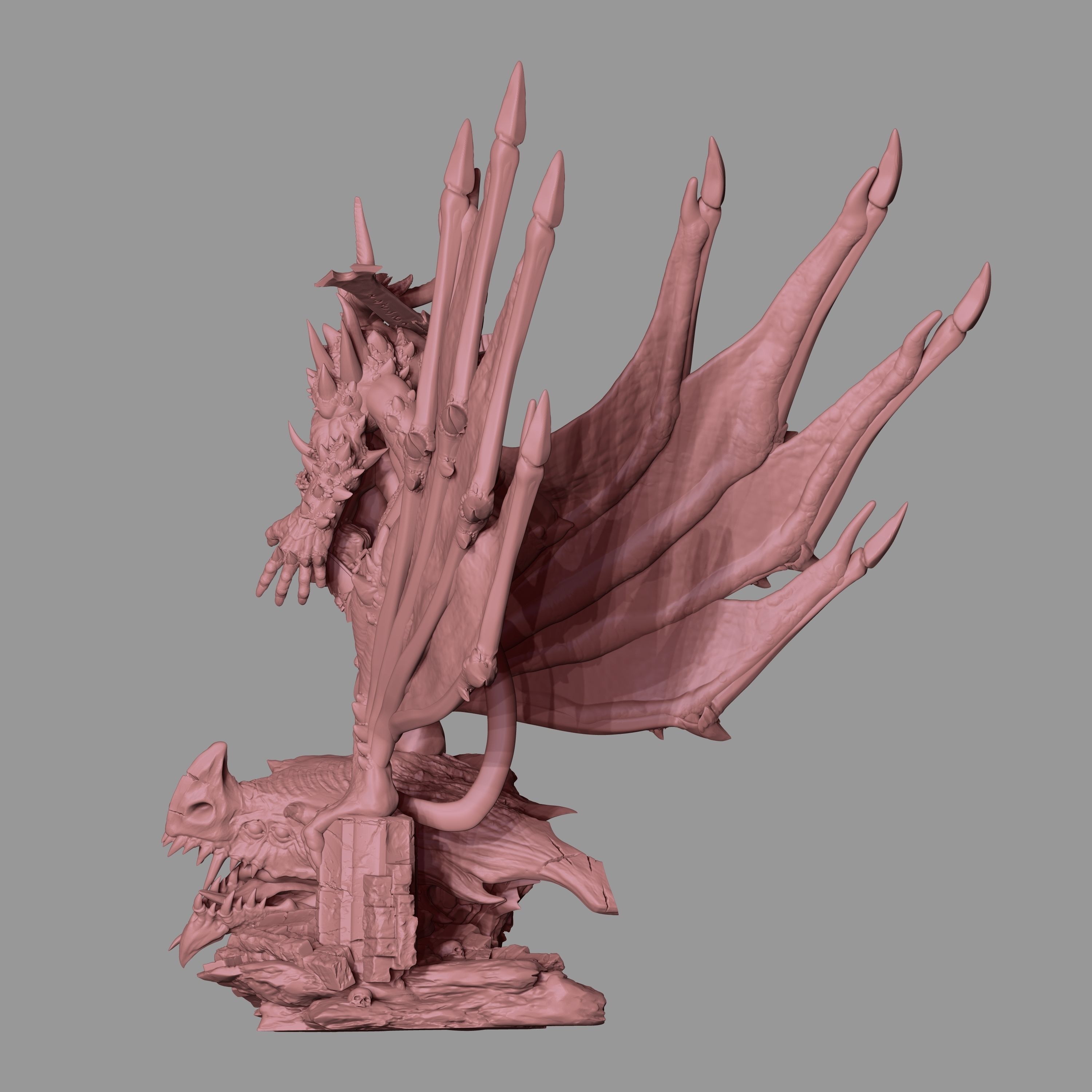 Alastor statue of demon 3D print model_7