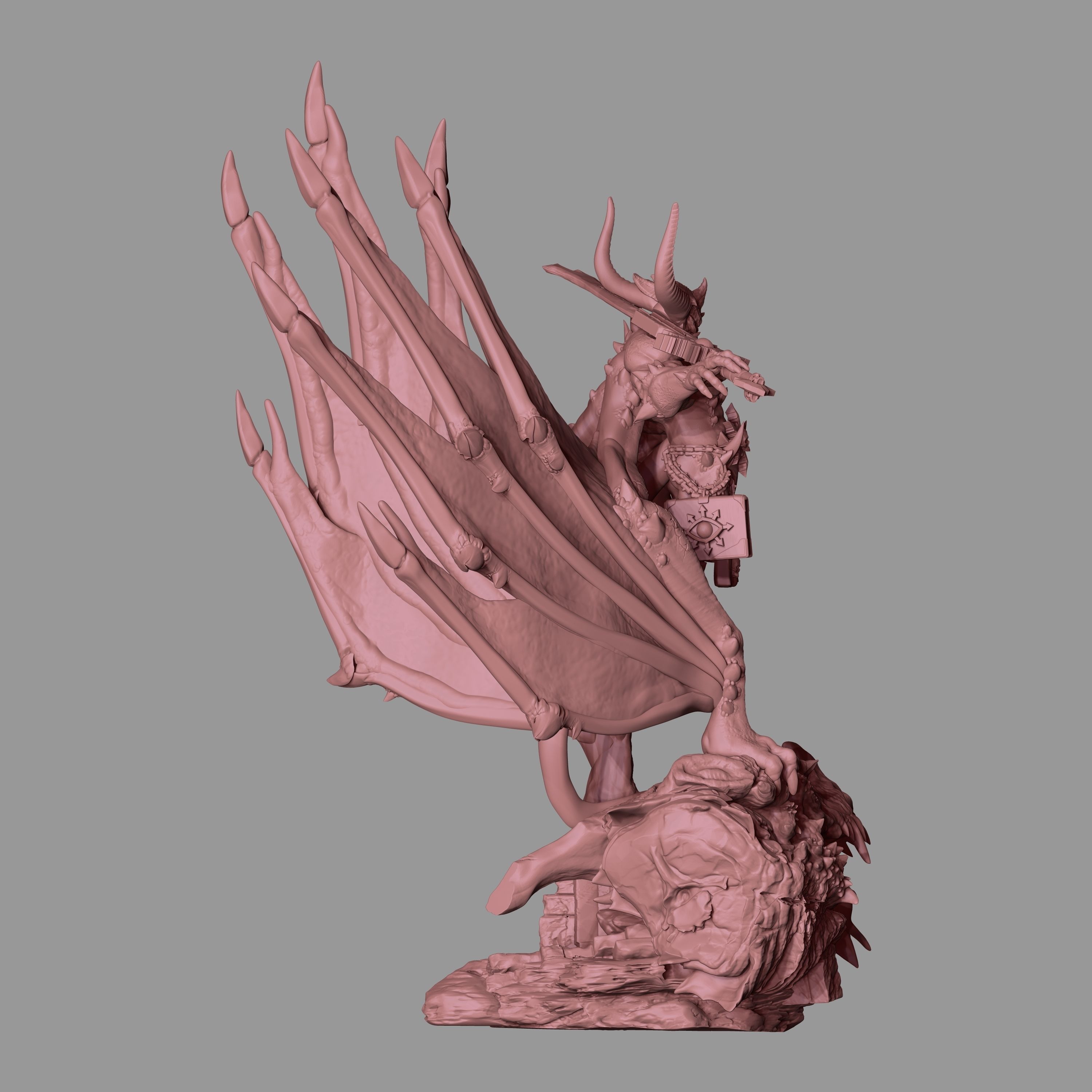 Alastor statue of demon 3D print model_4