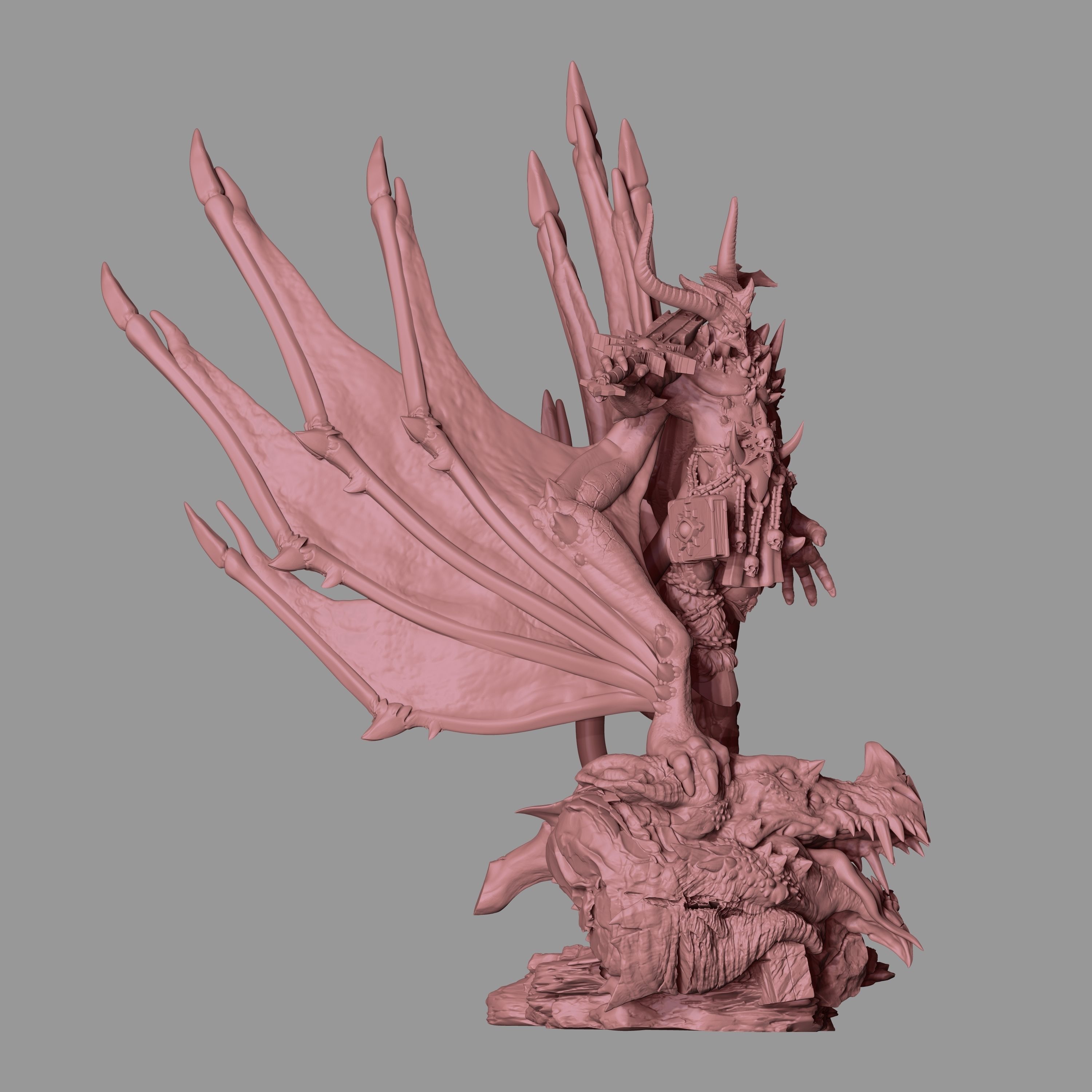 Alastor statue of demon 3D print model_1