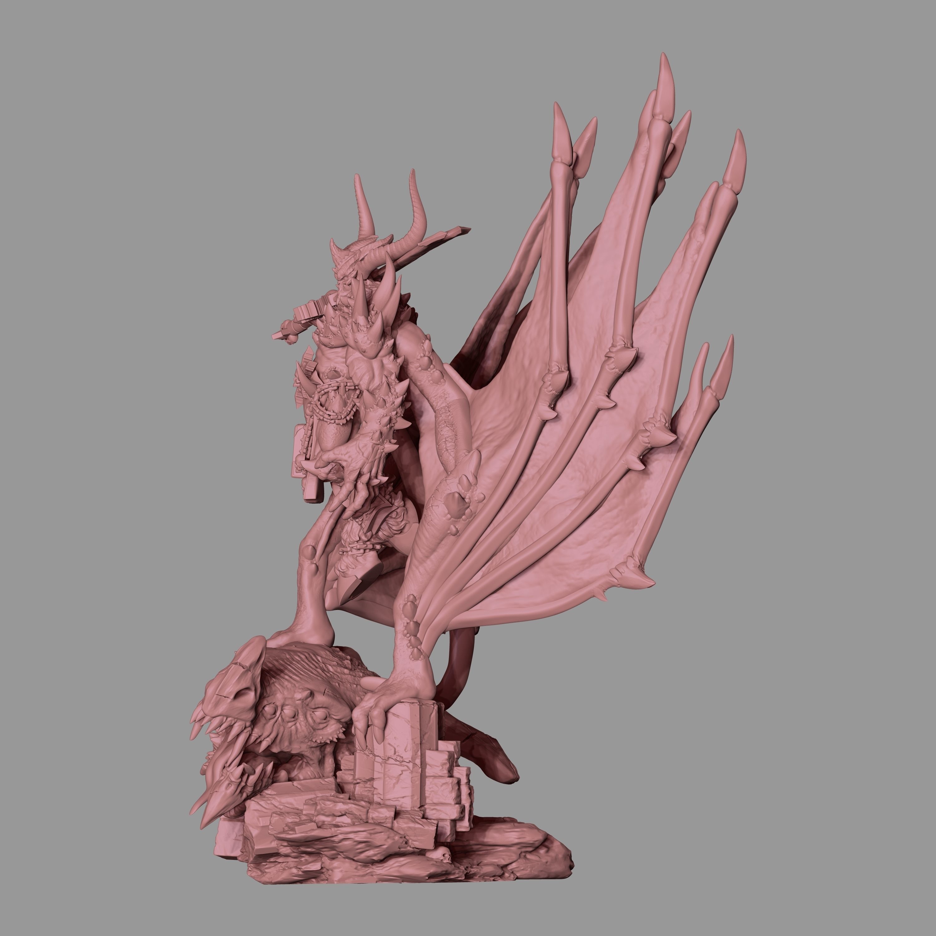 Alastor statue of demon 3D print model_8