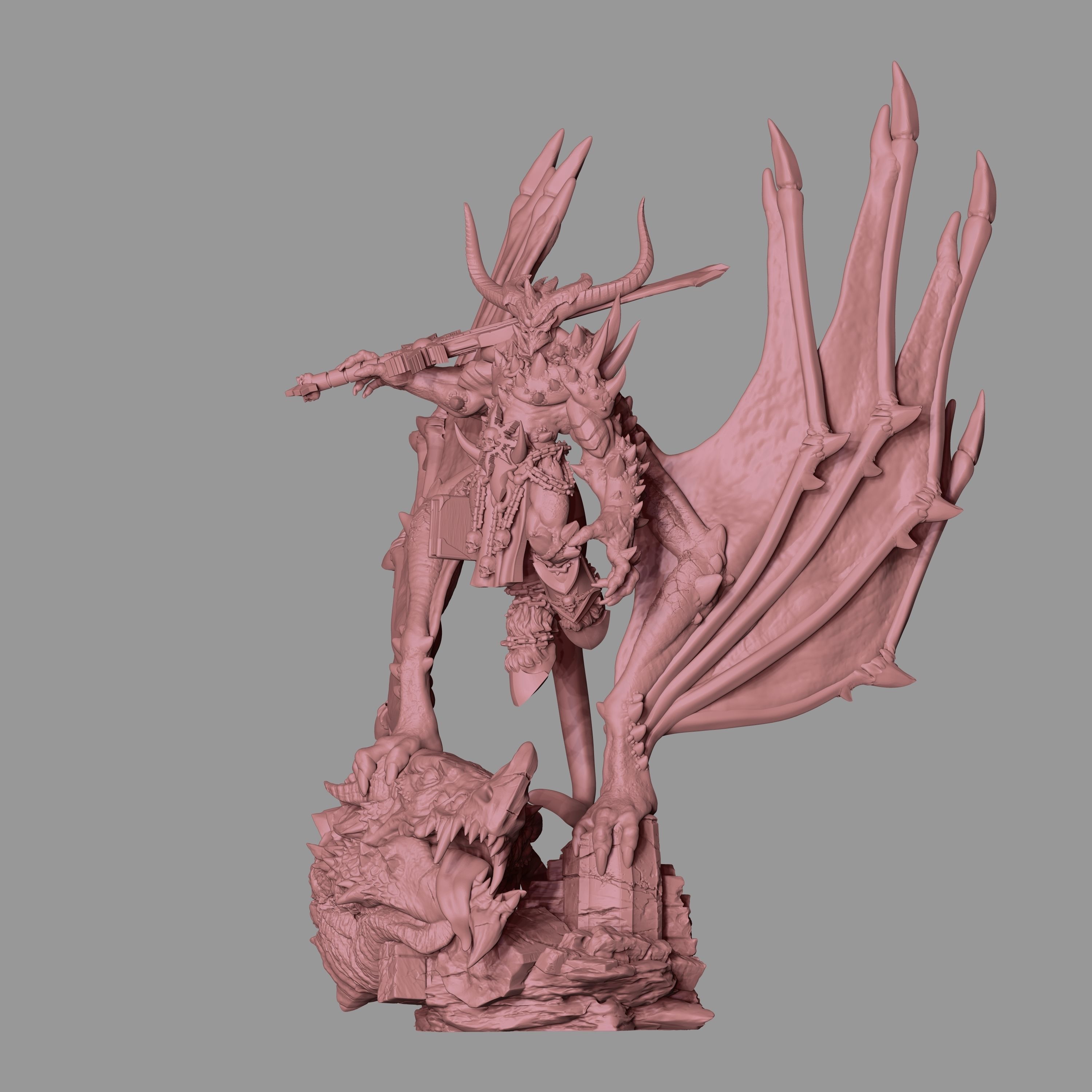 Alastor statue of demon 3D print model_9