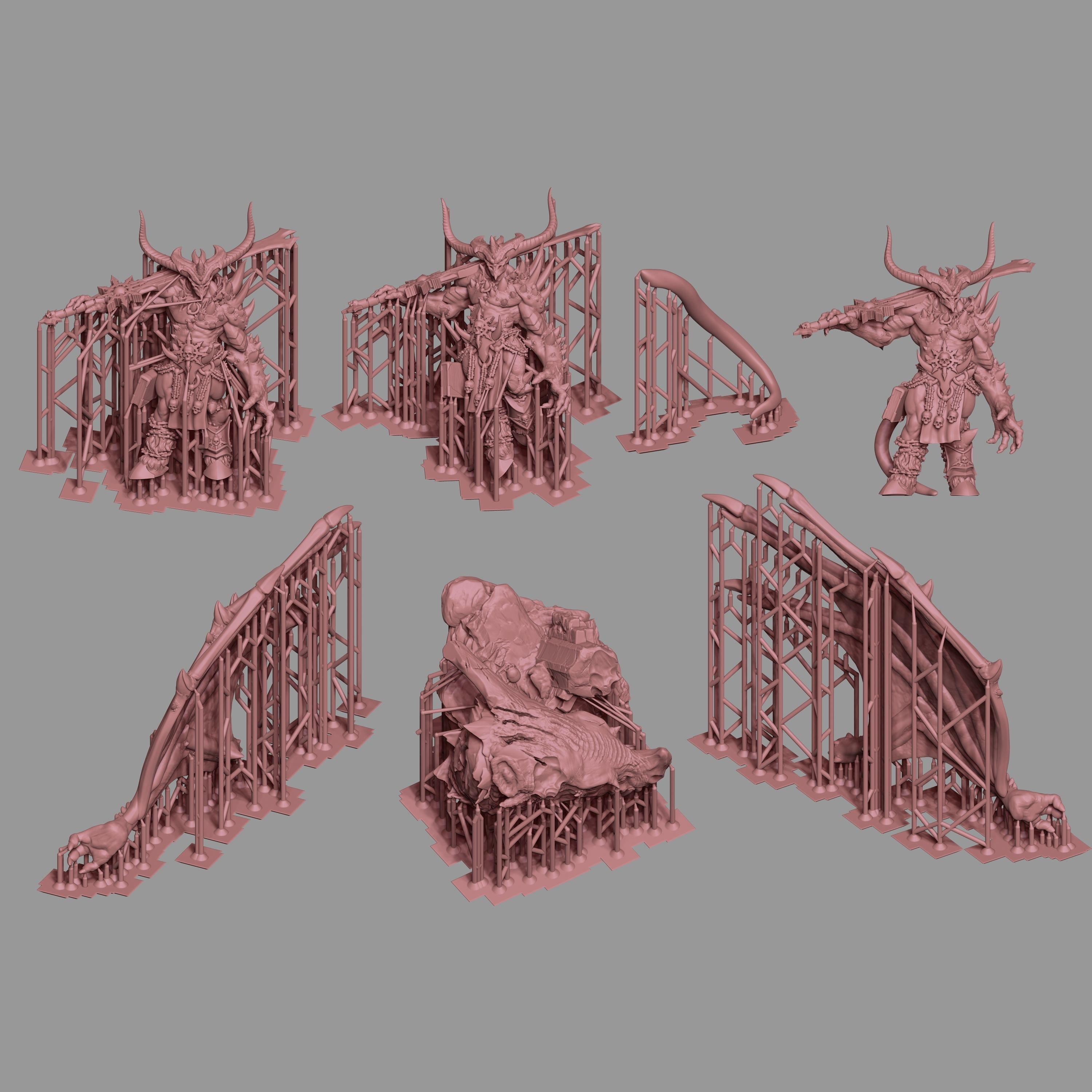 Alastor statue of demon 3D print model_3