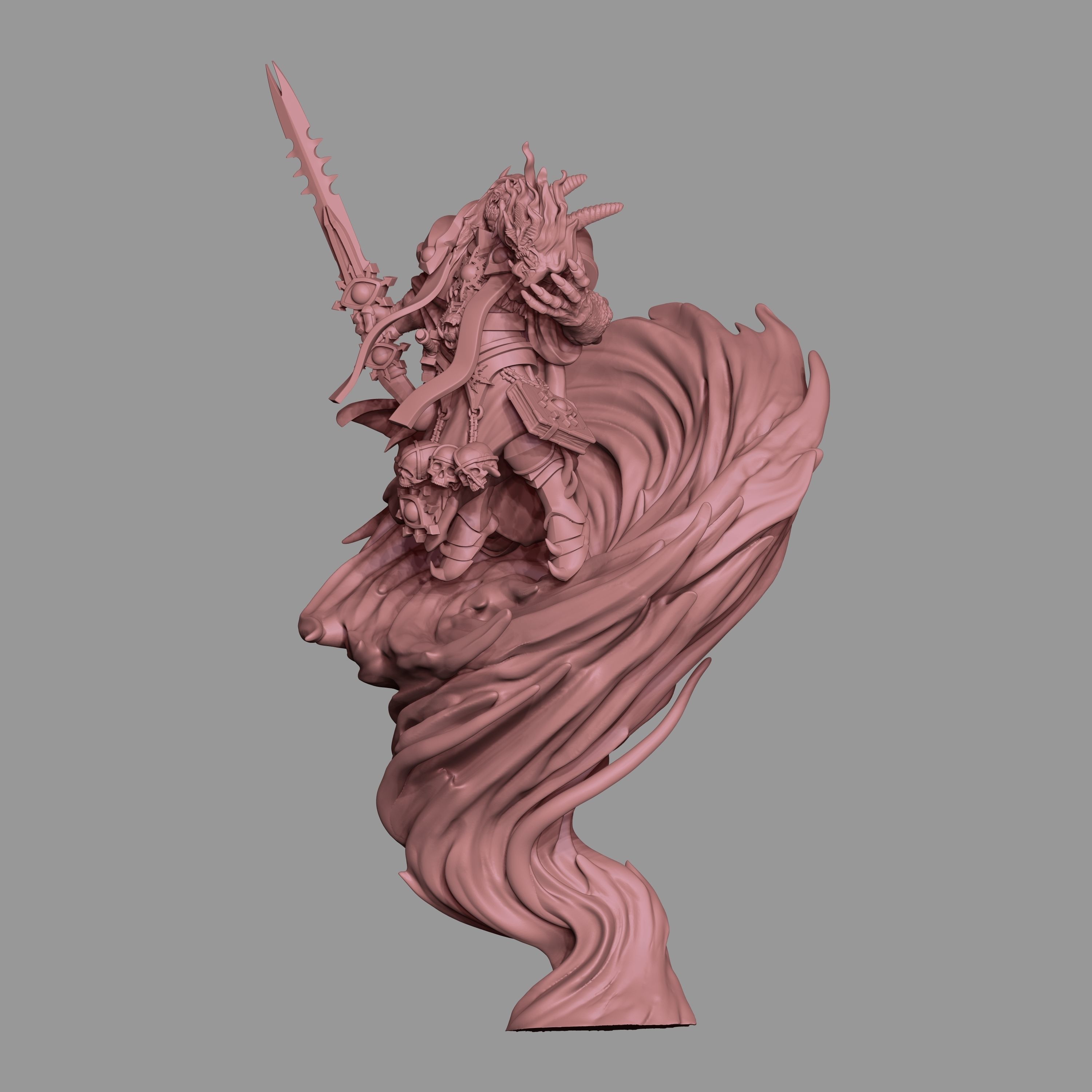 Asmoth statue 3D print model_8