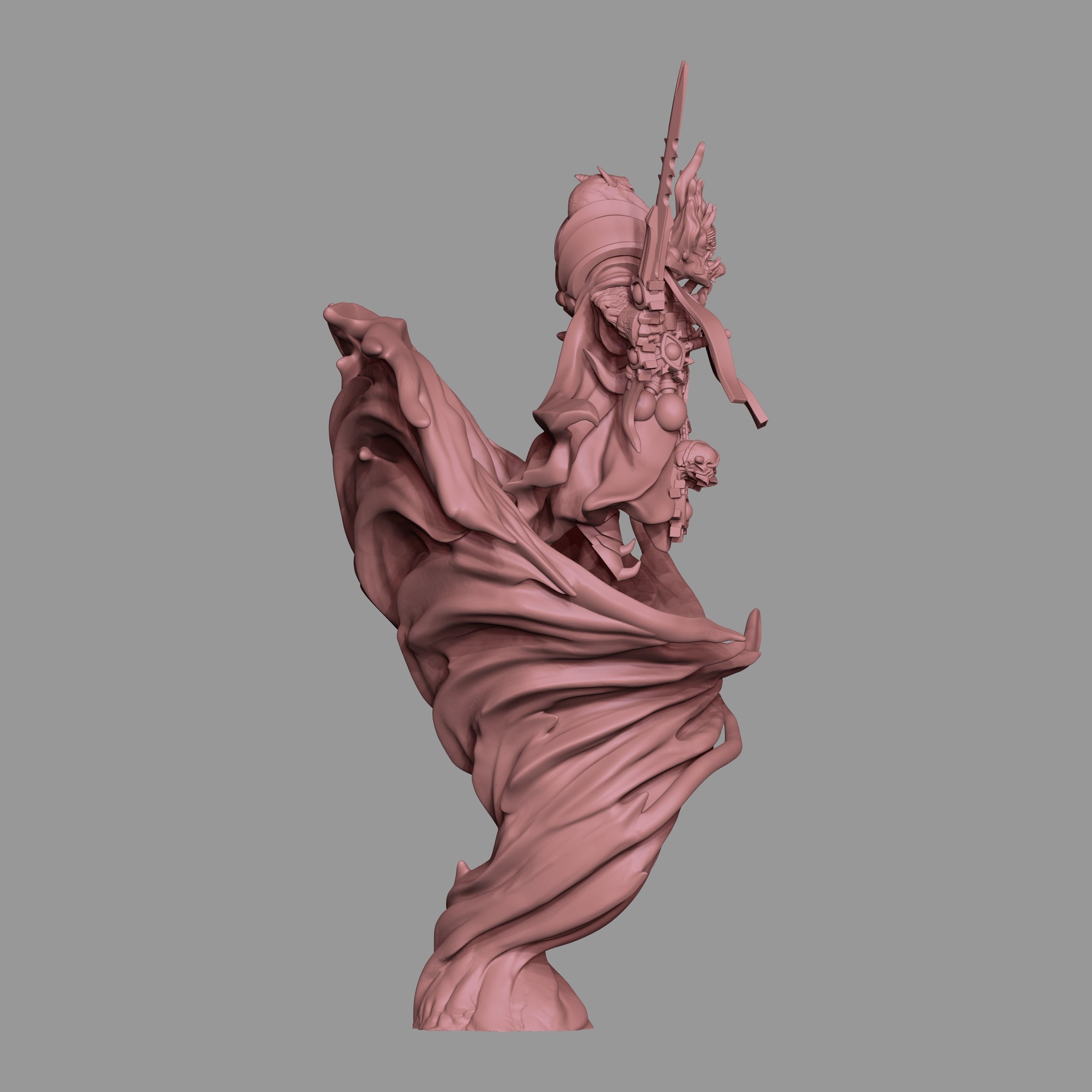 Asmoth statue 3D print model_3