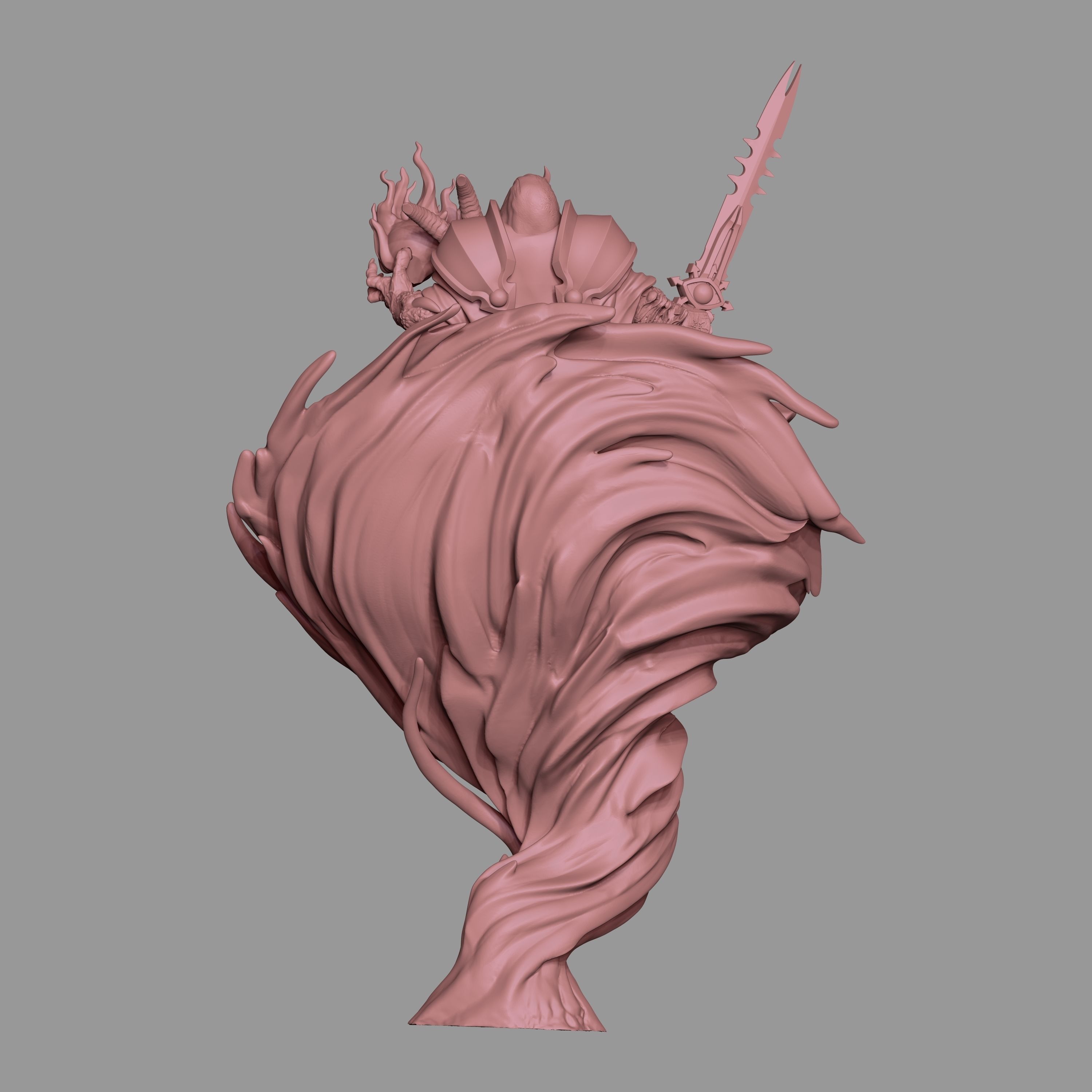 Asmoth statue 3D print model_5
