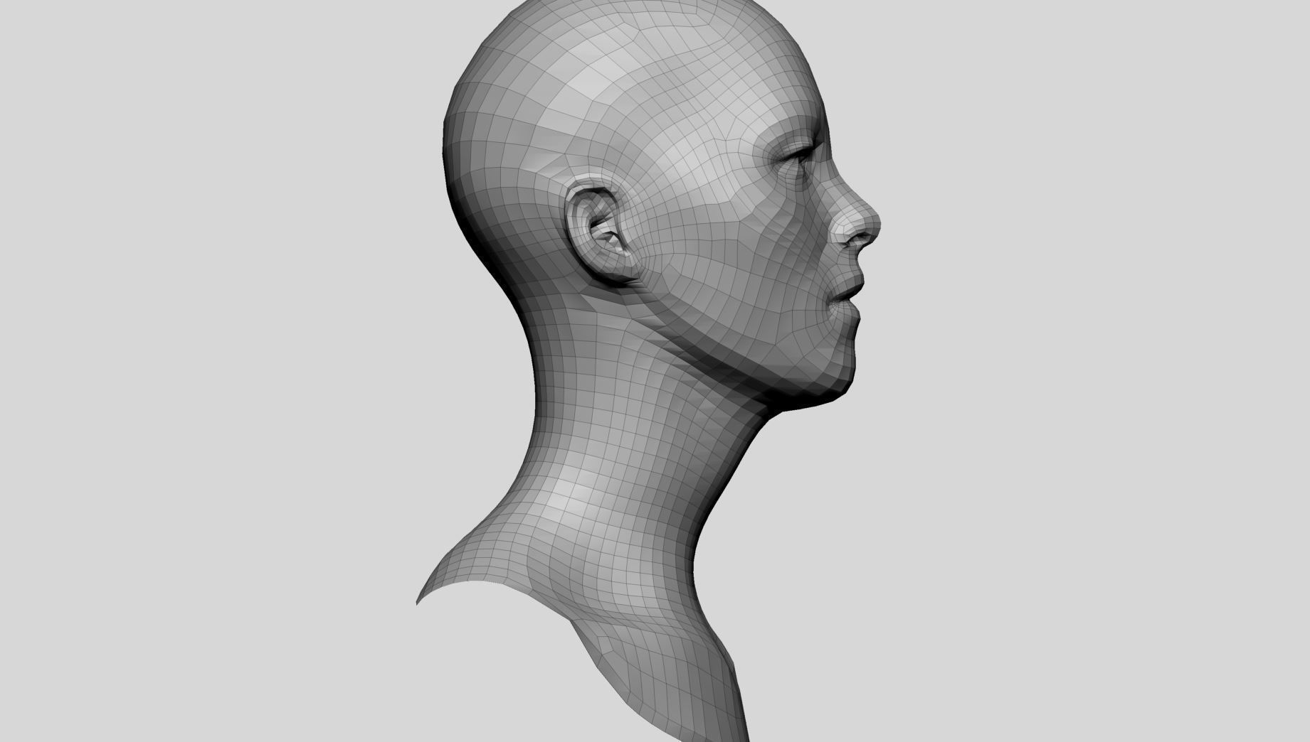 Base Head Topology 3D model_7