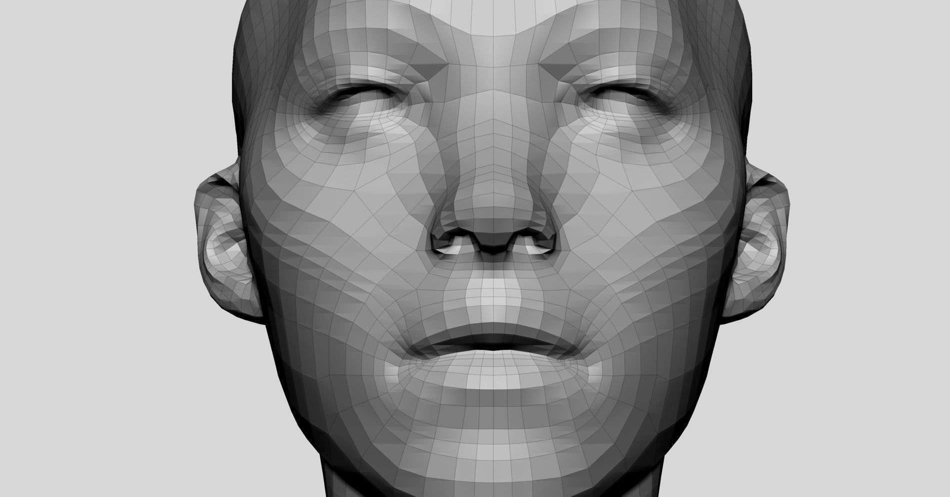 Base Head Topology 3D model_9