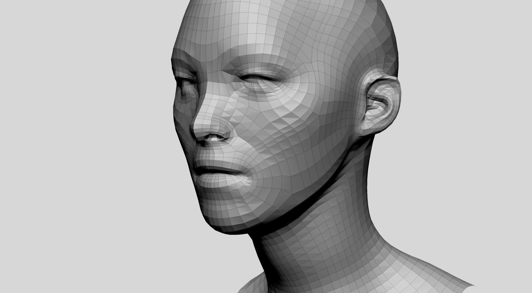 Base Head Topology 3D model_5