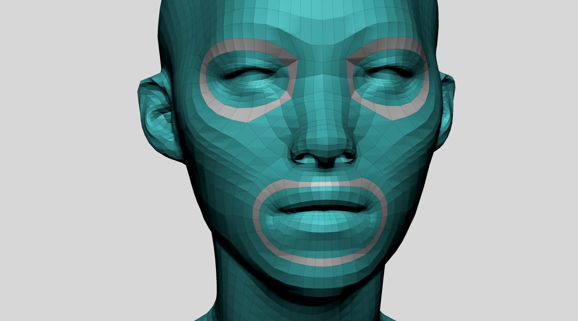 Base Head Topology 3D model_3
