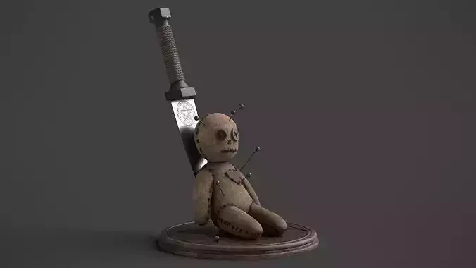 Voodoo doll with a Knife